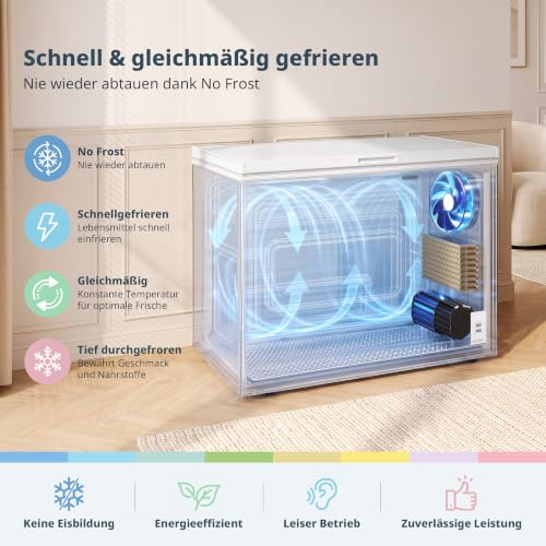 Detalle de Comfee Gefriertruhe RCC231WH2EU(E) – 233 L No Frost mit Dual-Inverter