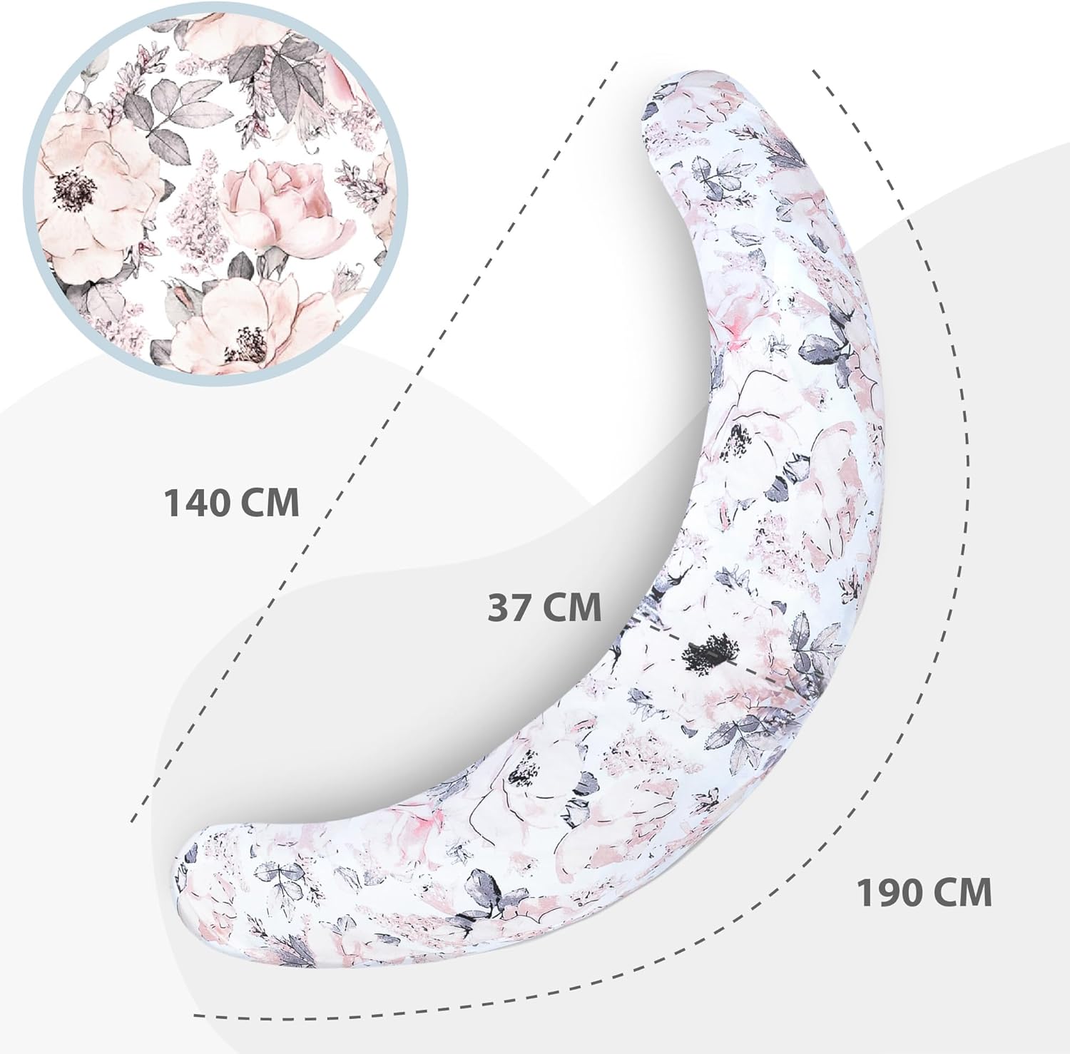 Thumbnail 2 de Totsy Baby Cuscino allattamento e gravidanza 190 cm a forma di C (Oeko-Tex)