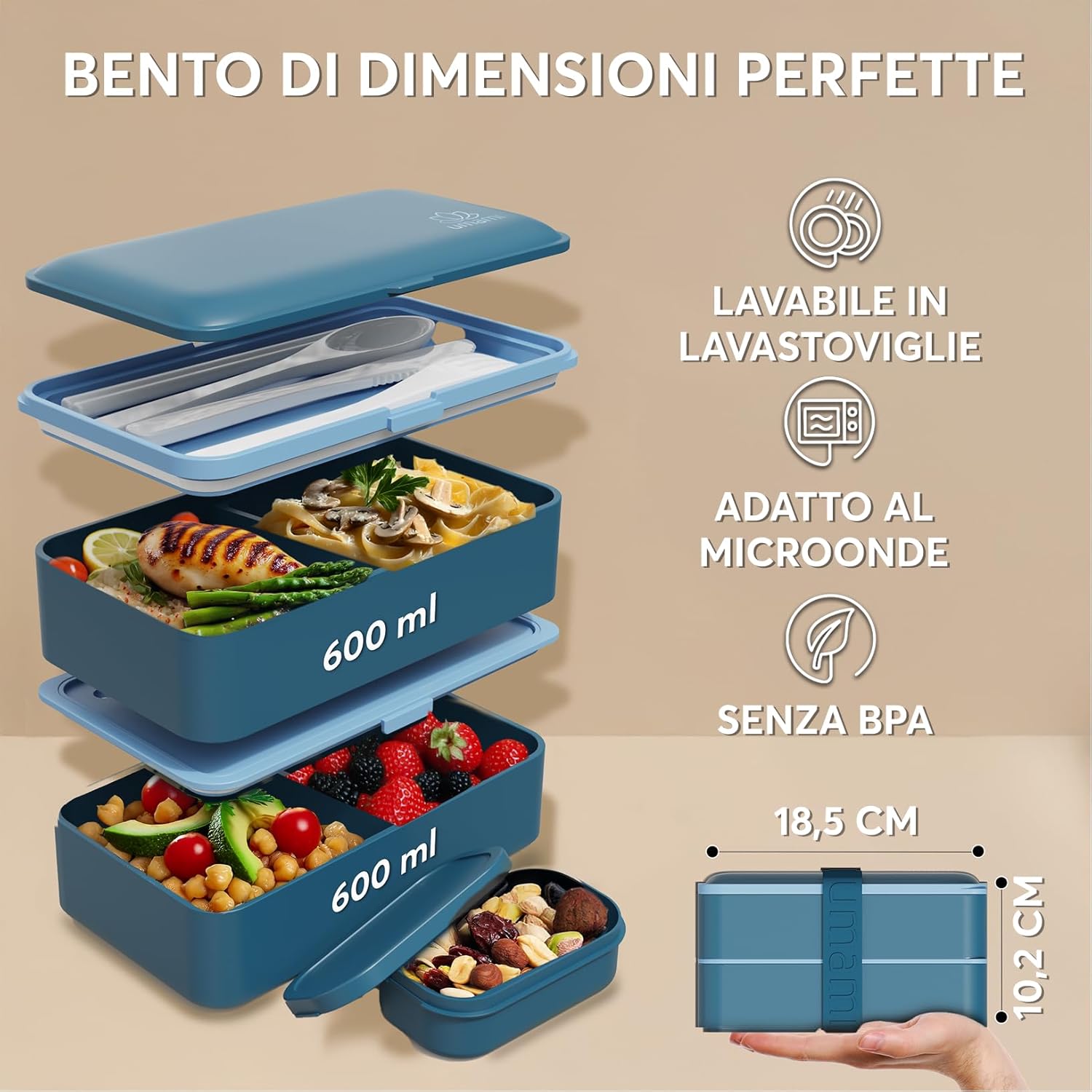 Thumbnail 4 de Umami Porta Pranzo Lunch Box 1200 ml 🍱