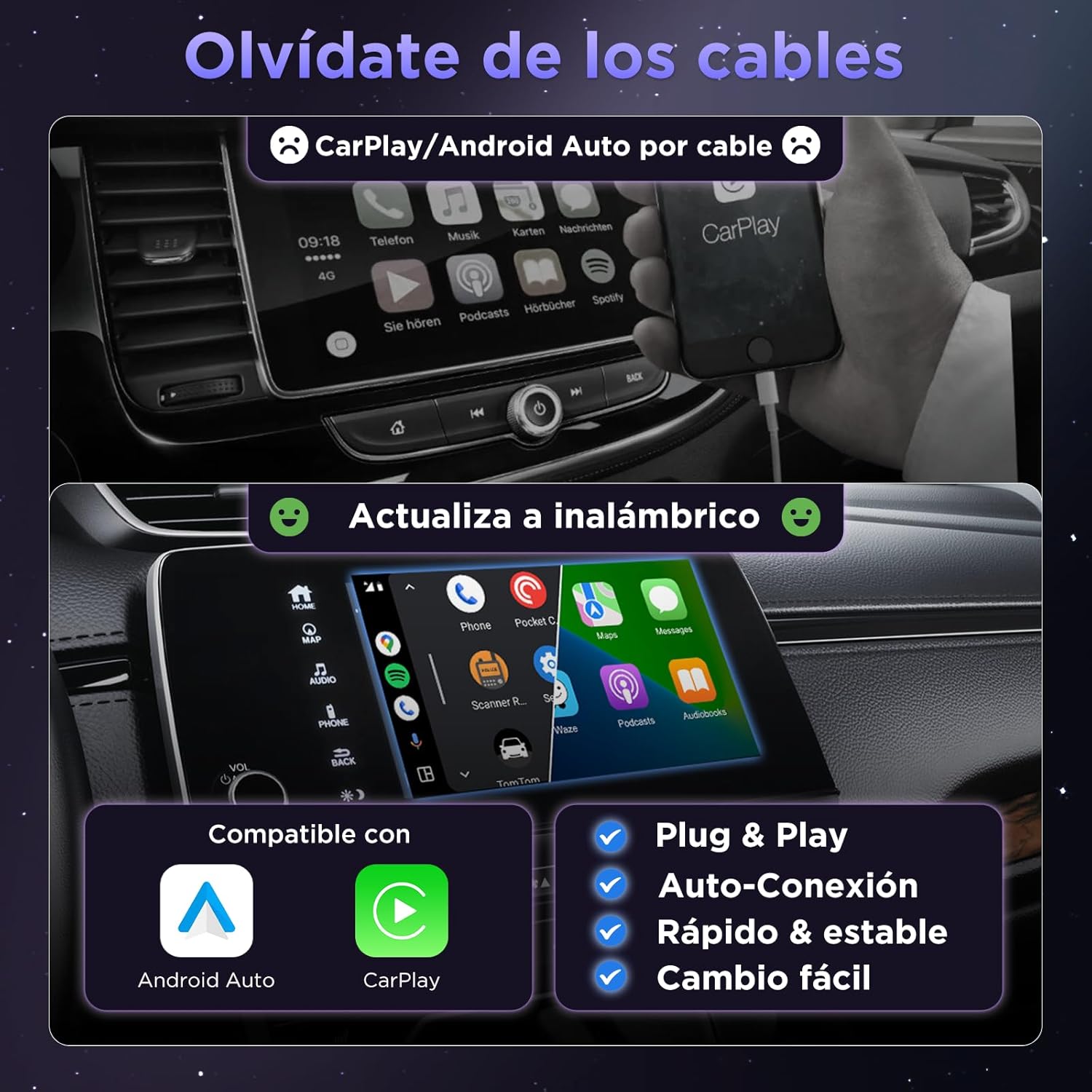 Thumbnail 2 de MSXTTLY Adaptador CarPlay Android Auto U2AC-01