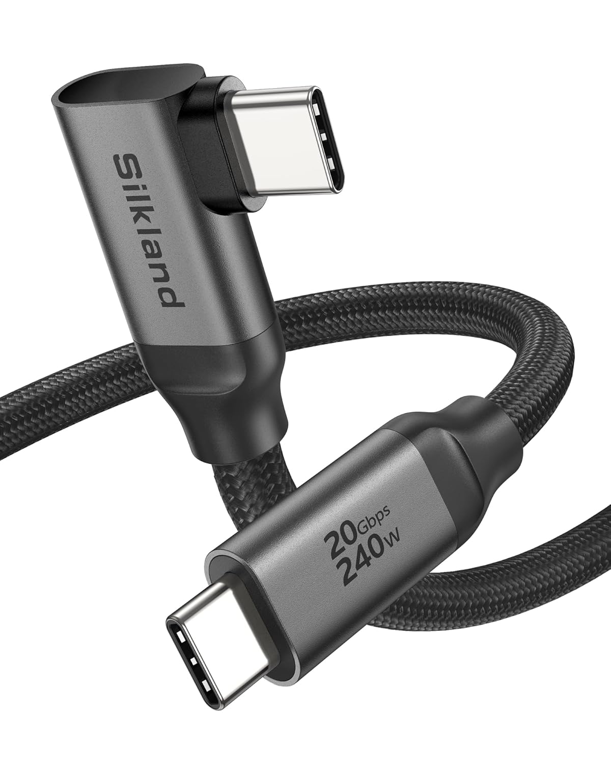 Detalle de Silkland USB C 3.2 Gen2×2 Kabel 2m 90 Grad