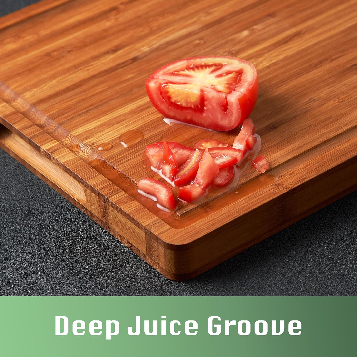Thumbnail 4 de Bamboo Wood Cutting Board 16x11, 1" Thick 🍽