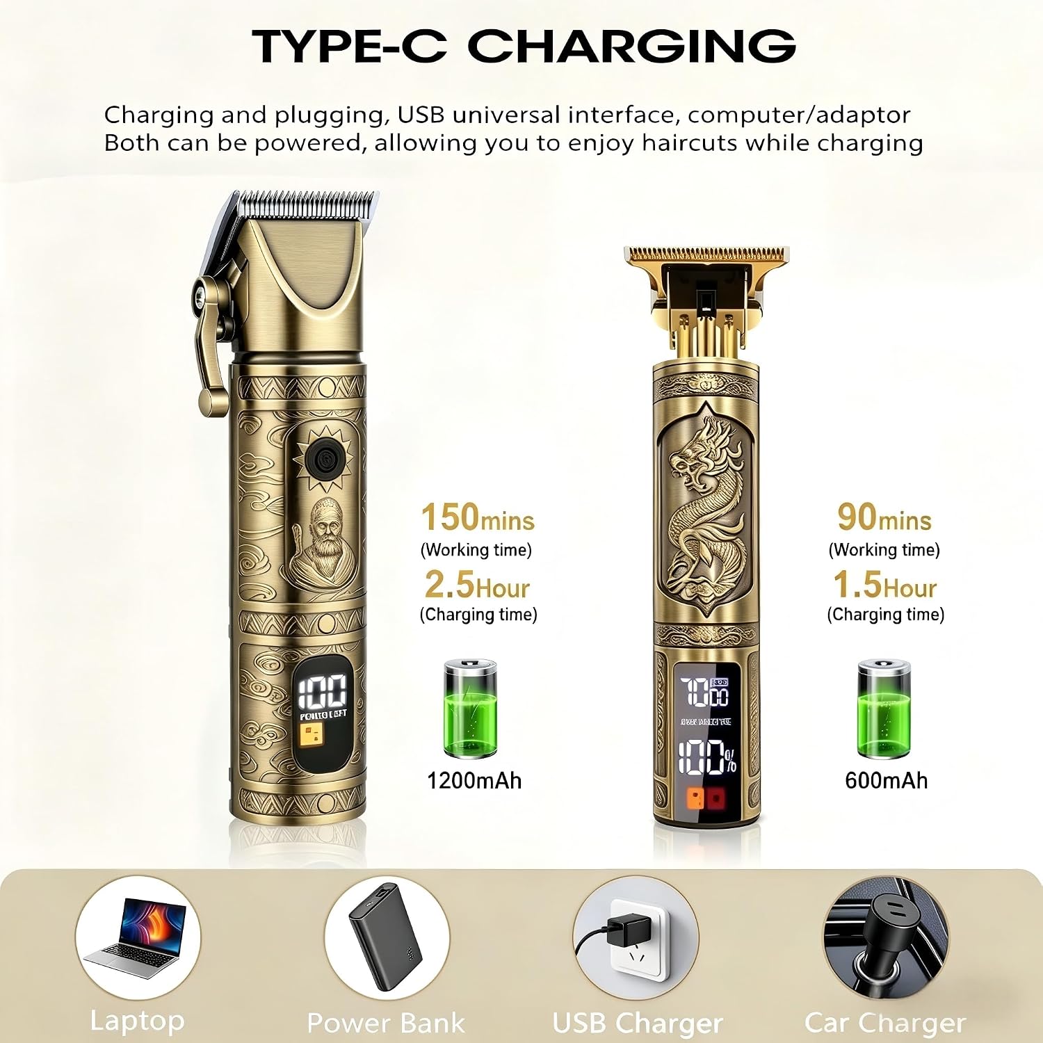 Thumbnail 2 de Hair Clippers for Men Professional: T-Blade Trimmer and Grooming Kit