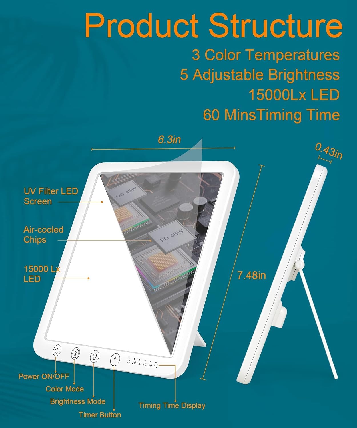Thumbnail 5 de Sotipevs SAD Lamp 15000 Lux light therapy lamp