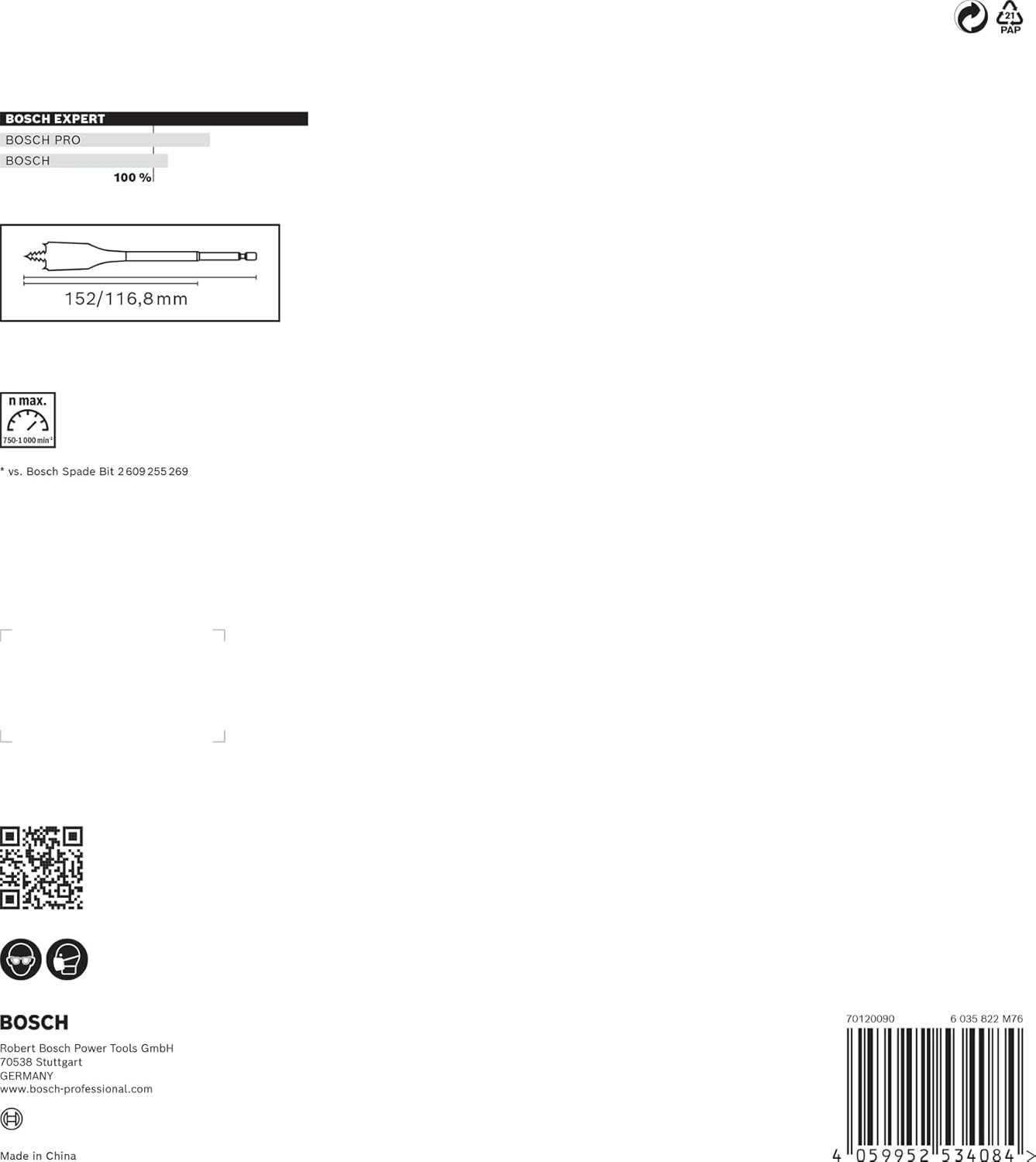 Detalle de Bosch 7x EXPERT Self Cut Speed Flachfräsbohrer-Set (Ø 16–32 mm) – Für Weichholz
