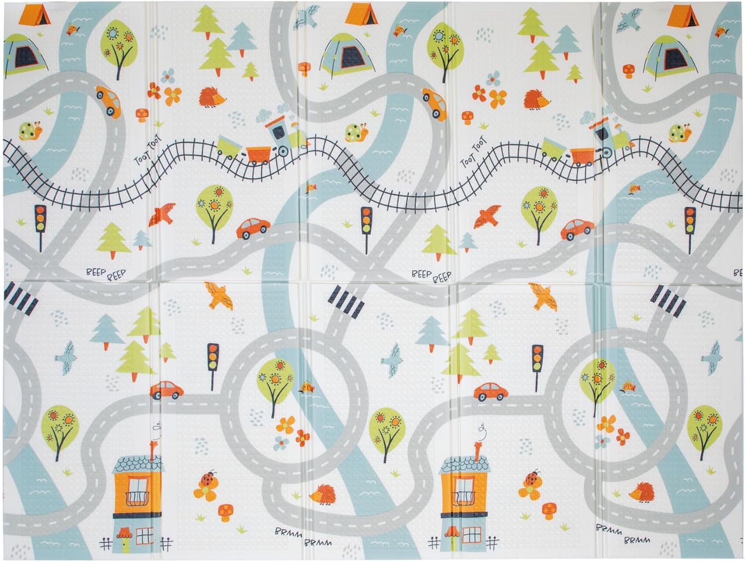 Nuby Tapis d'Éveil Réversible – 200x150 cm, léger et pliable