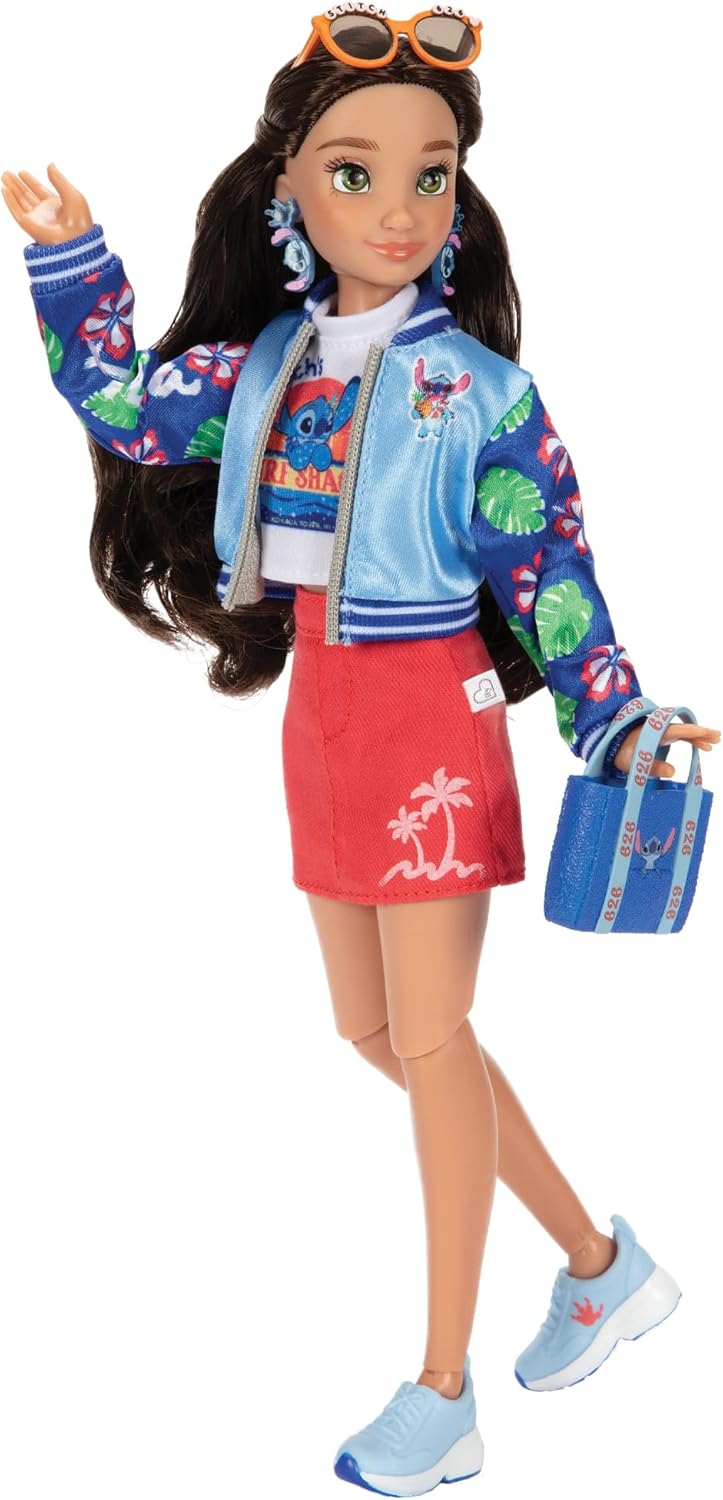 Detalle de Disney ILY 4EVER Stitch-Inspired Fashion Doll with 11.5" Height, 13-Point Articulation, Multi-Outfit Closet, and Glitter Mickey Ring (Amazon Exclusive)