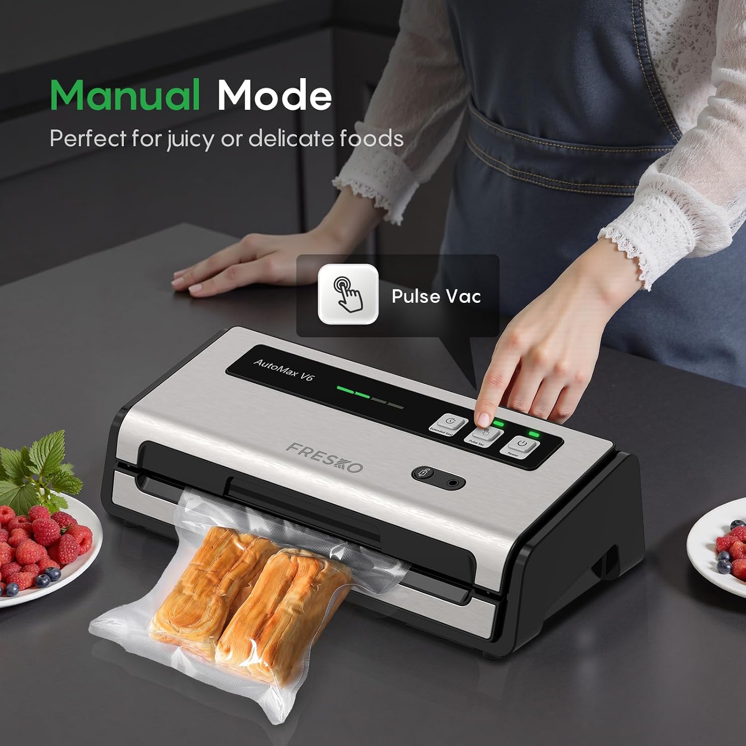 Detalle 1 de FRESKO Food Vacuum Sealer, 0.2-Inch Heating Strip