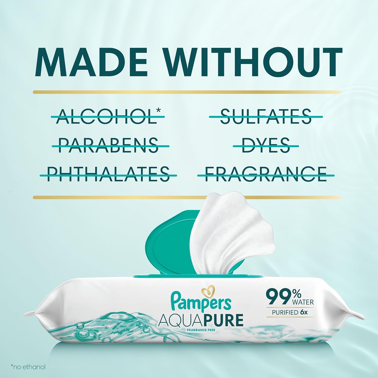 Thumbnail 3 de Pampers Aqua Pure Baby Wipes 896 Pack