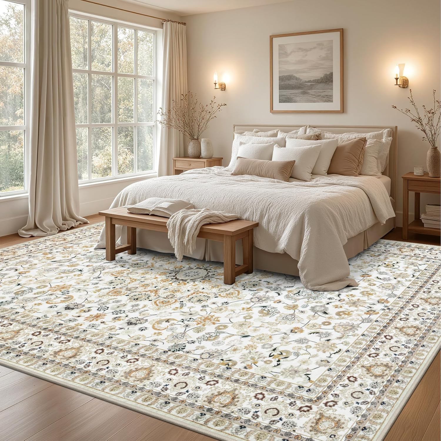 Detalle 2 de 8x10 Washable Rug for Living Room 🏡