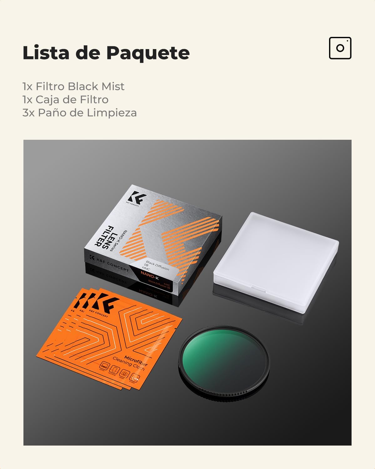 Thumbnail 6 de K&F CONCEPT Nano-Klear 67mm Filtro Black Diffusion 1/8
