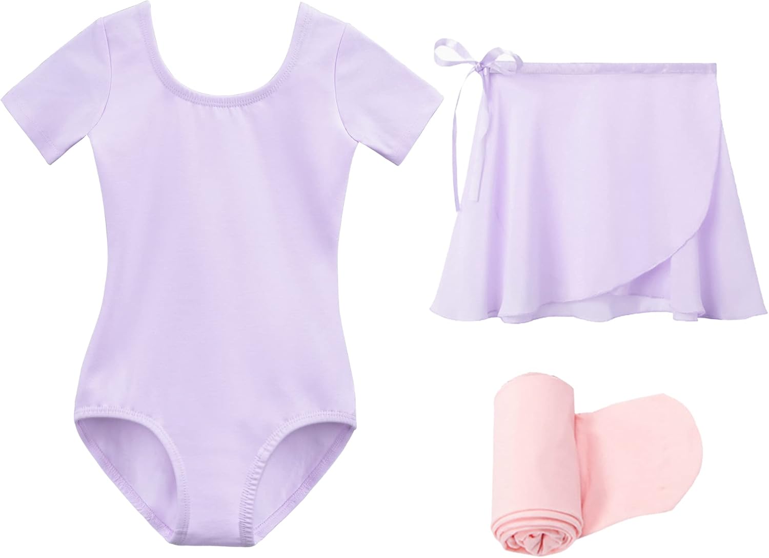 Stelle Girls Ballet Leotards Set (Leotard, Tights & Removable Skirt) for Toddler & Little Kid