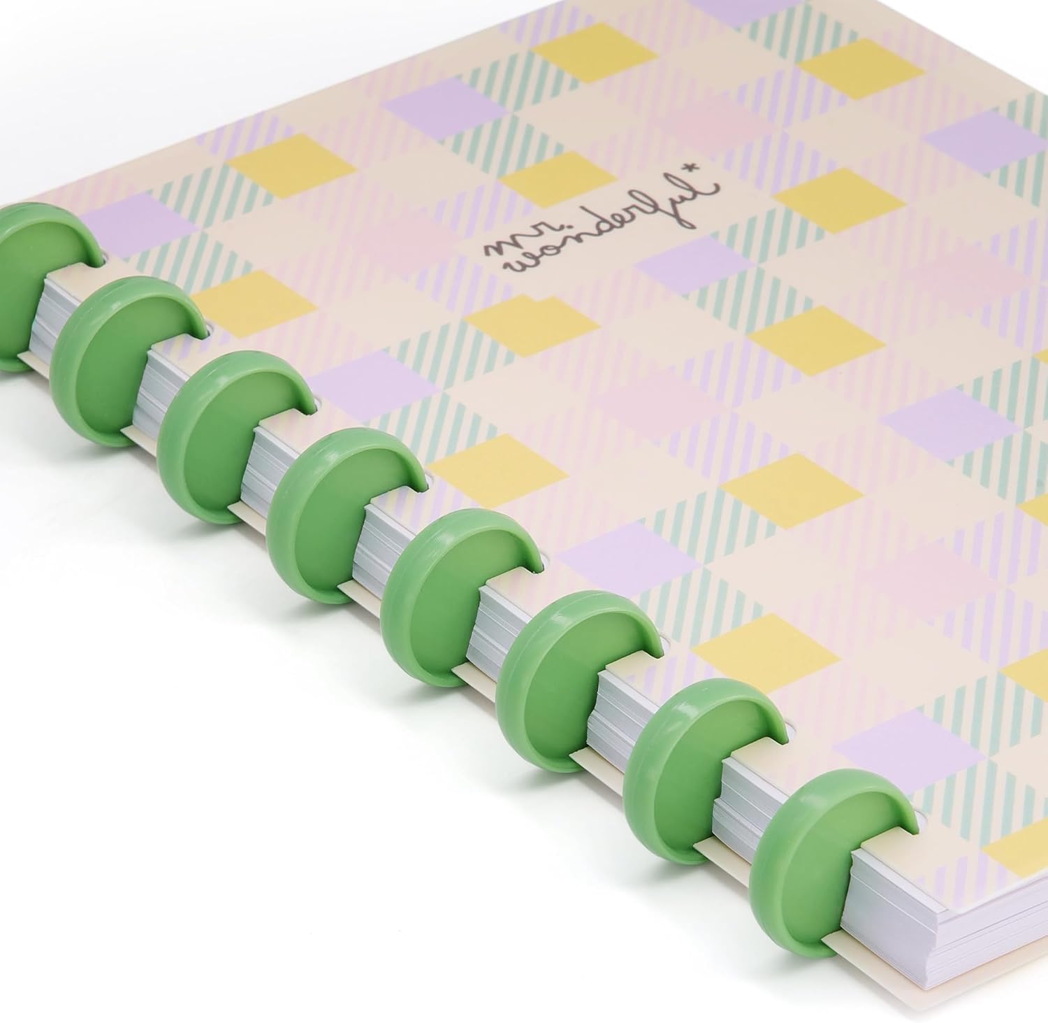 Thumbnail 2 de Mr.Wonderful Cahier A5 – Carreaux jaunes, verts et lilas : carnet pratique et écoresponsable