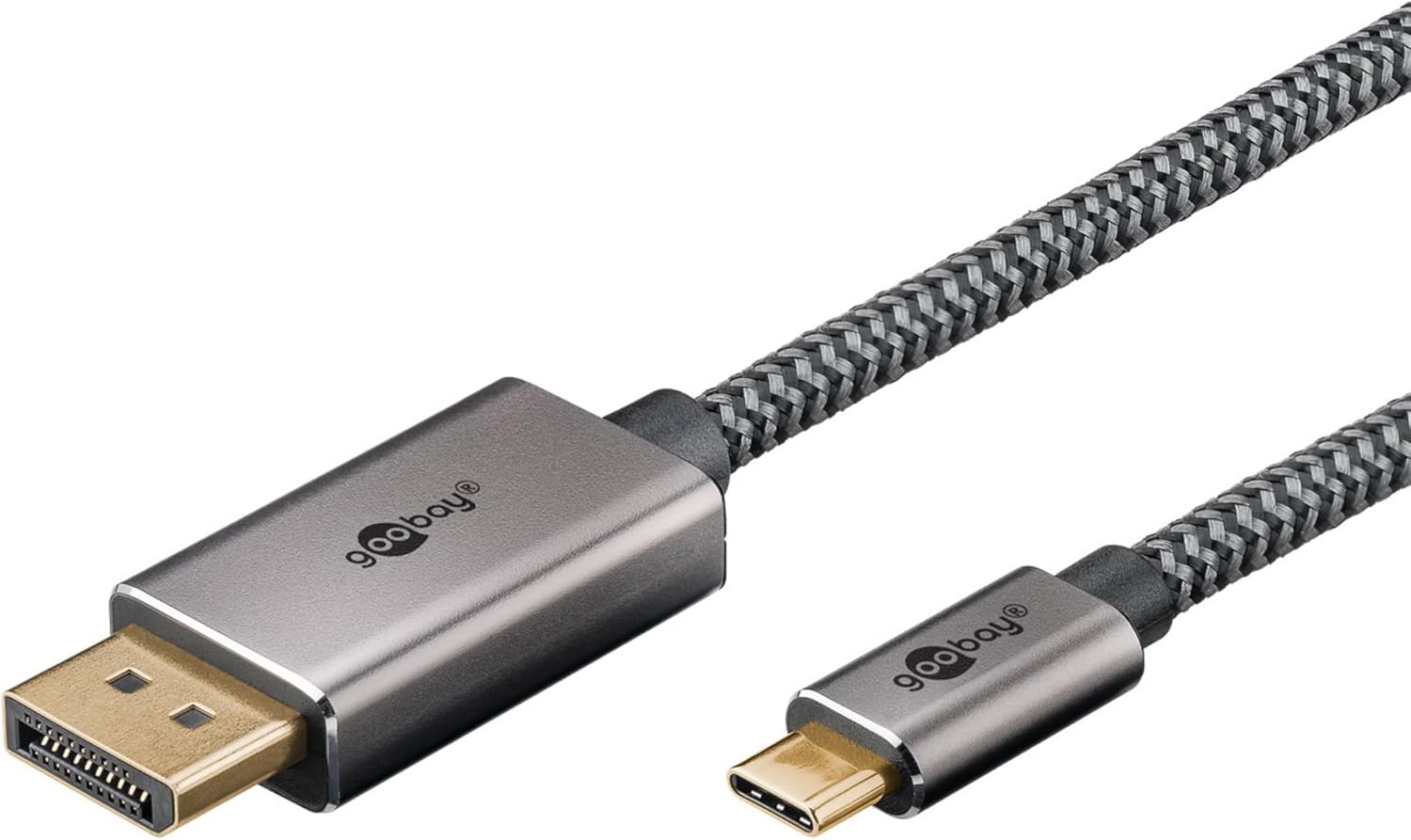 Thumbnail 1 de goobay USB-C zu DisplayPort 1.2 Kabel für 4K@60 Hz (75707), 1 m Textilkabel