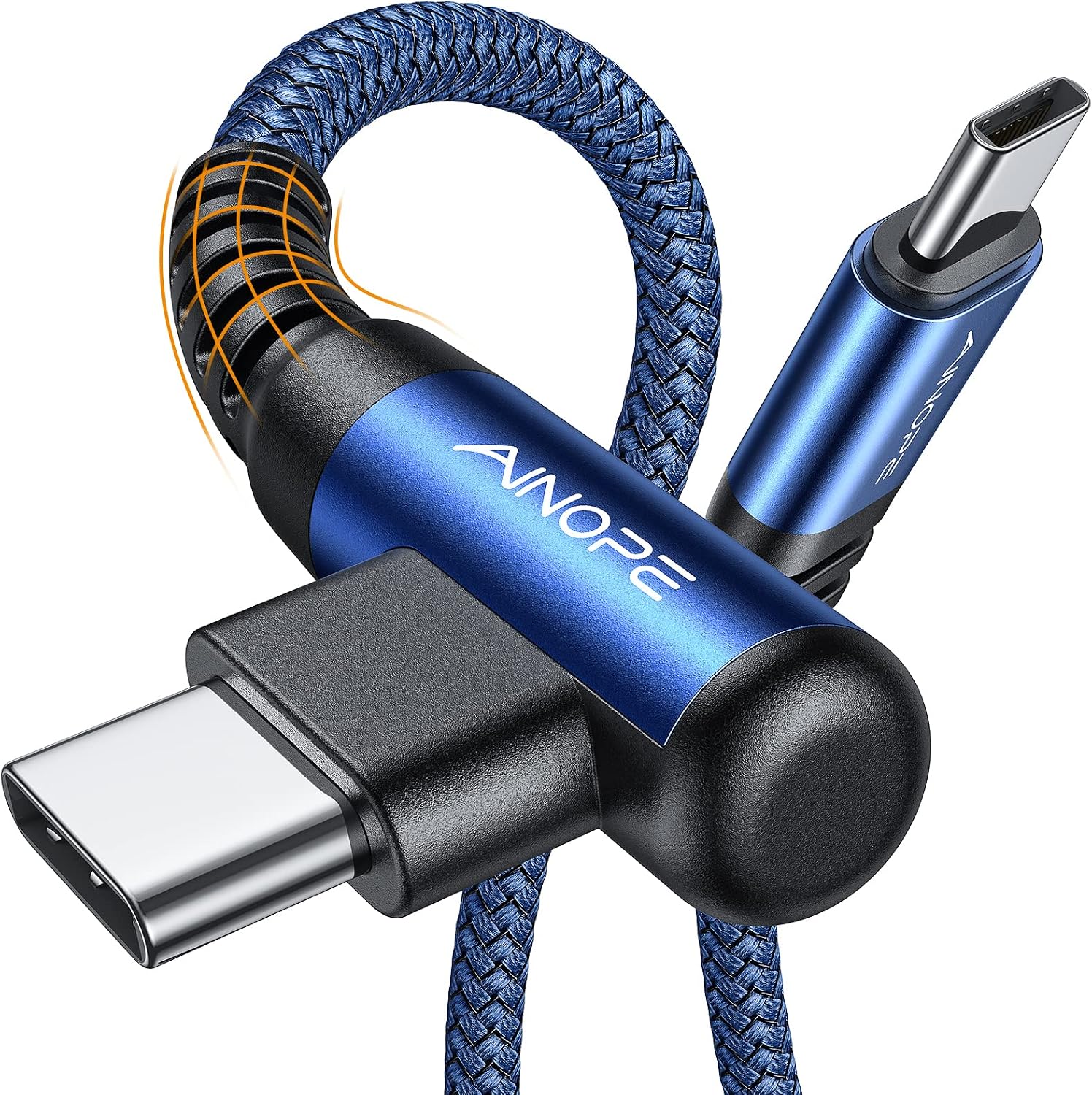 Detalle de USB C cable 2 m 60W right angle