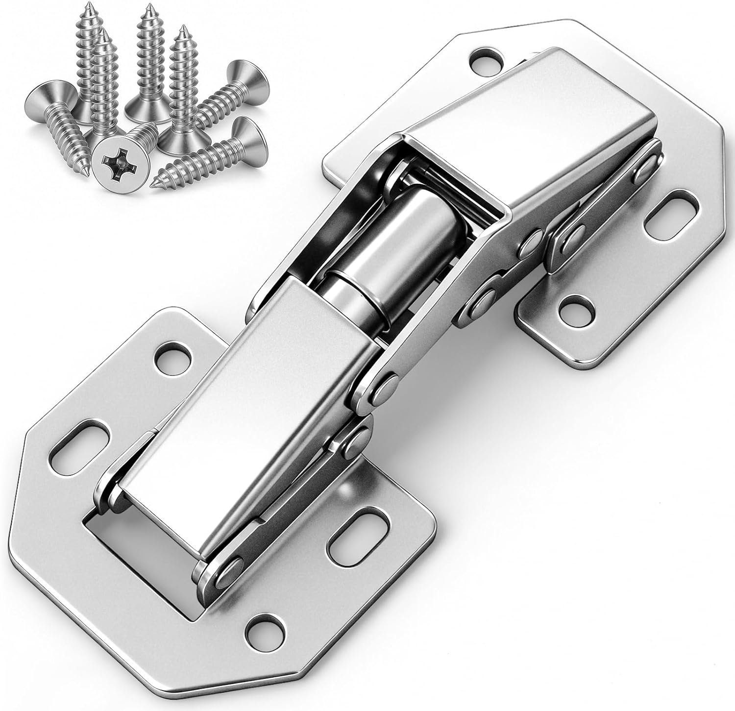 Detalle de Wandefol hydrauliska gångjärn, 8-pack i 304 rostfritt stål med mjukstängning