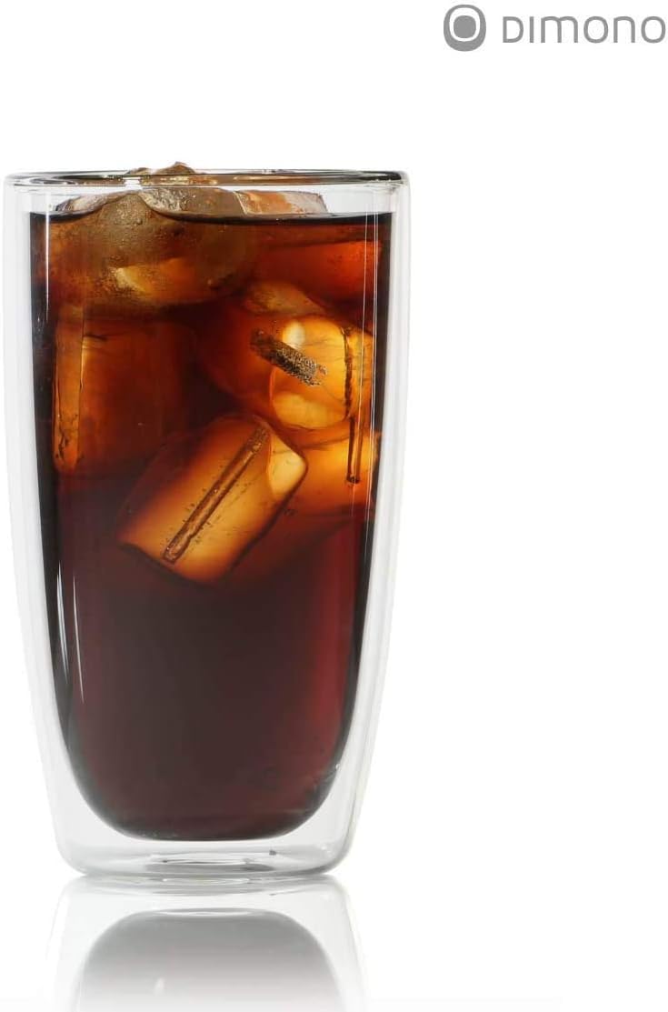 Detalle de Dimono dubbelwandige drinkglazen 450 ml van borosilicaatglas, set van 6