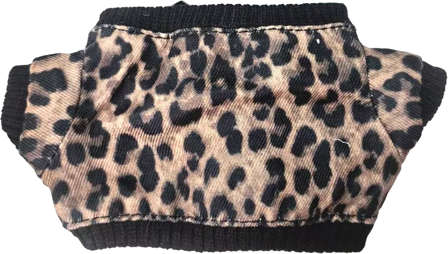 Detalle de ヒョウ柄ジャケット 10cm前後のぬいぐるみ用ジッパーコスチューム ブラウン