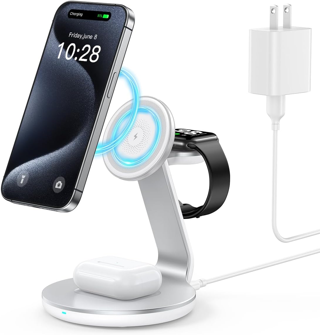 Detalle de HERRBOLAI 3-in-1 Wireless Charging Station