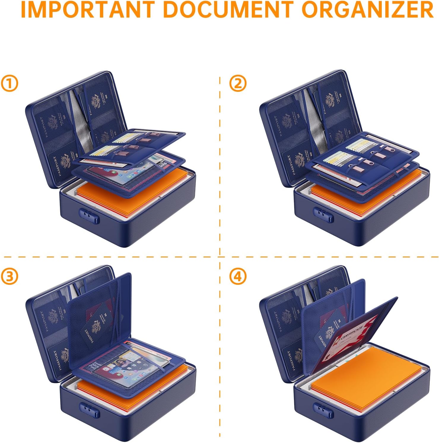 Detalle de DocSafe Fireproof Document Organizer 8-Layer