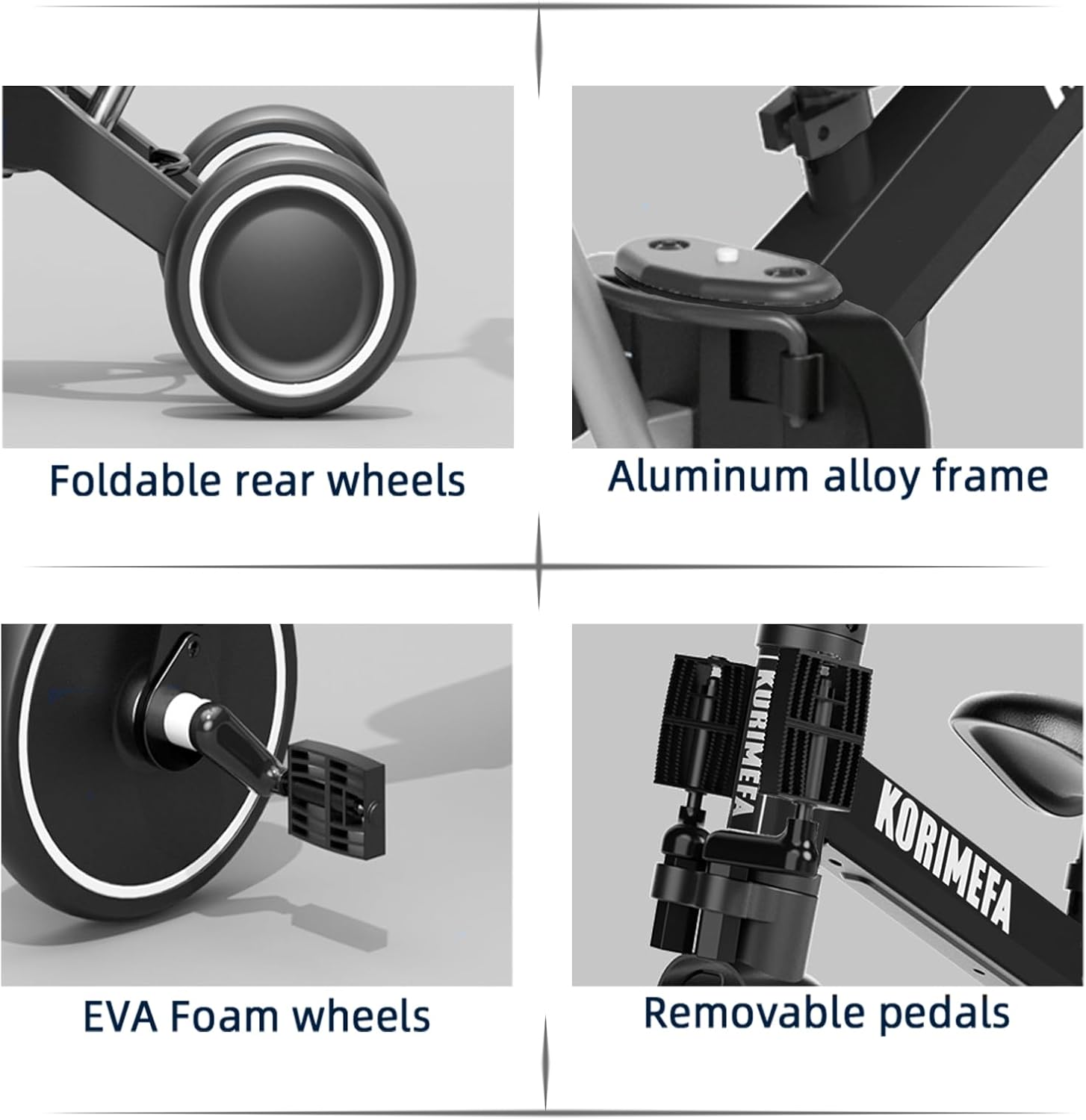 Thumbnail 2 de KORIMEFA Triciclo 4 in 1 con maniglione per genitore, sella e pedali regolabili (1–3 anni)