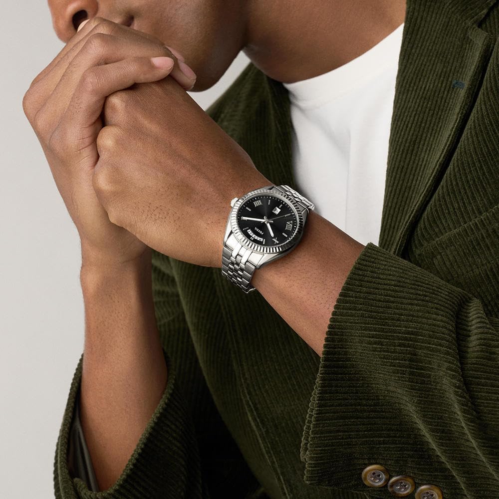 Thumbnail 1 de Fossil Campbell FS6139 Herren Uhr mit 42 mm, silberfarbenem Edelstahl und Mineralglas