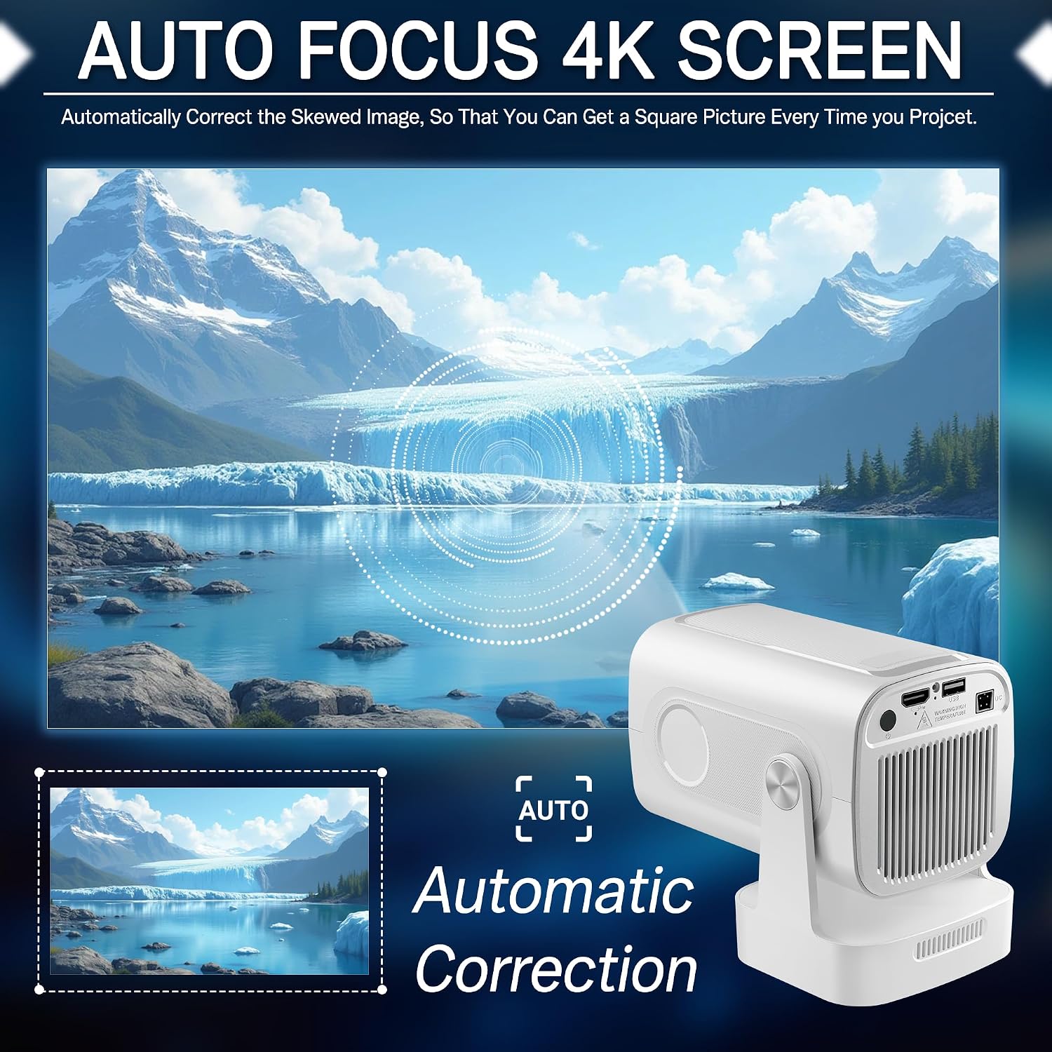 Thumbnail 5 de Mini Projector 4K Portable 16000L 1080P WiFi BT5.4 📽