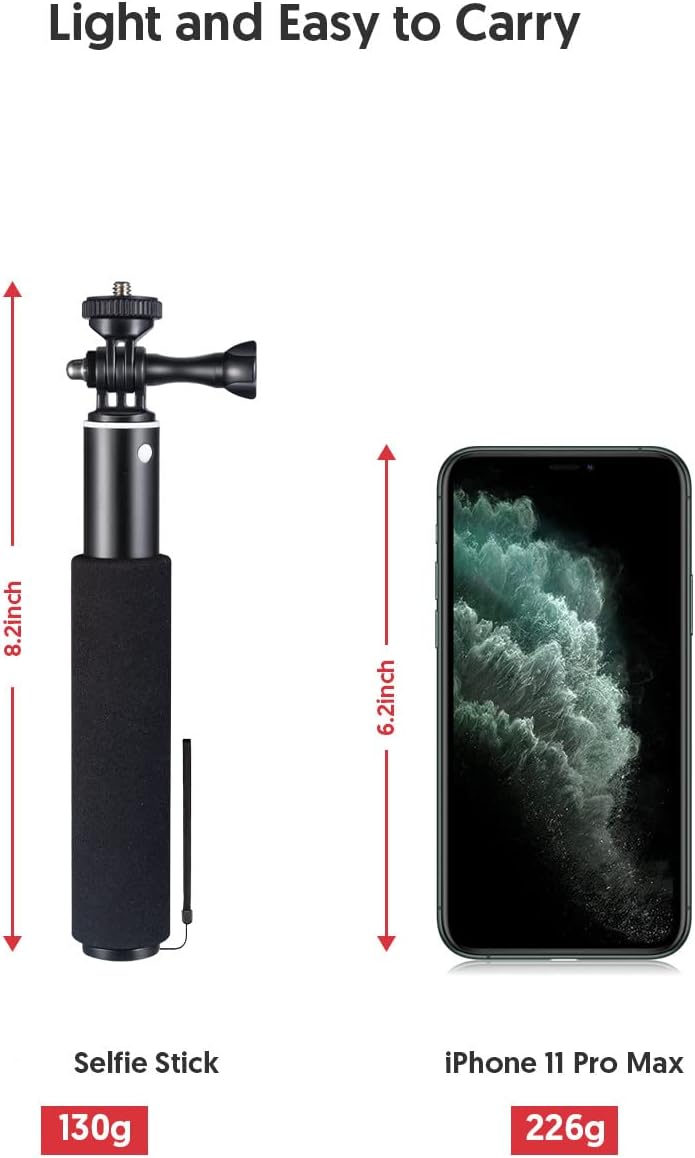 Detalle 2 de WOLFANG Action-Kamera Selfie-Stick 27,7 Zoll