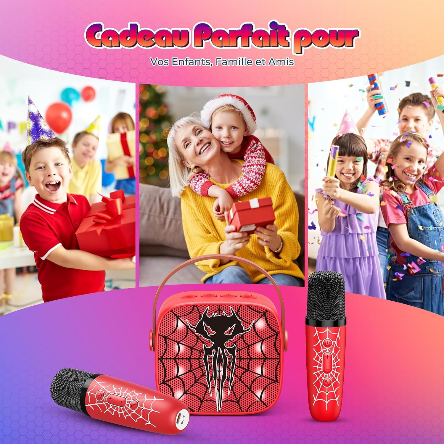 Thumbnail 6 de Braxel Micro Karaoké enfant avec 2 micros sans fil Bluetooth (3 à 12 ans)