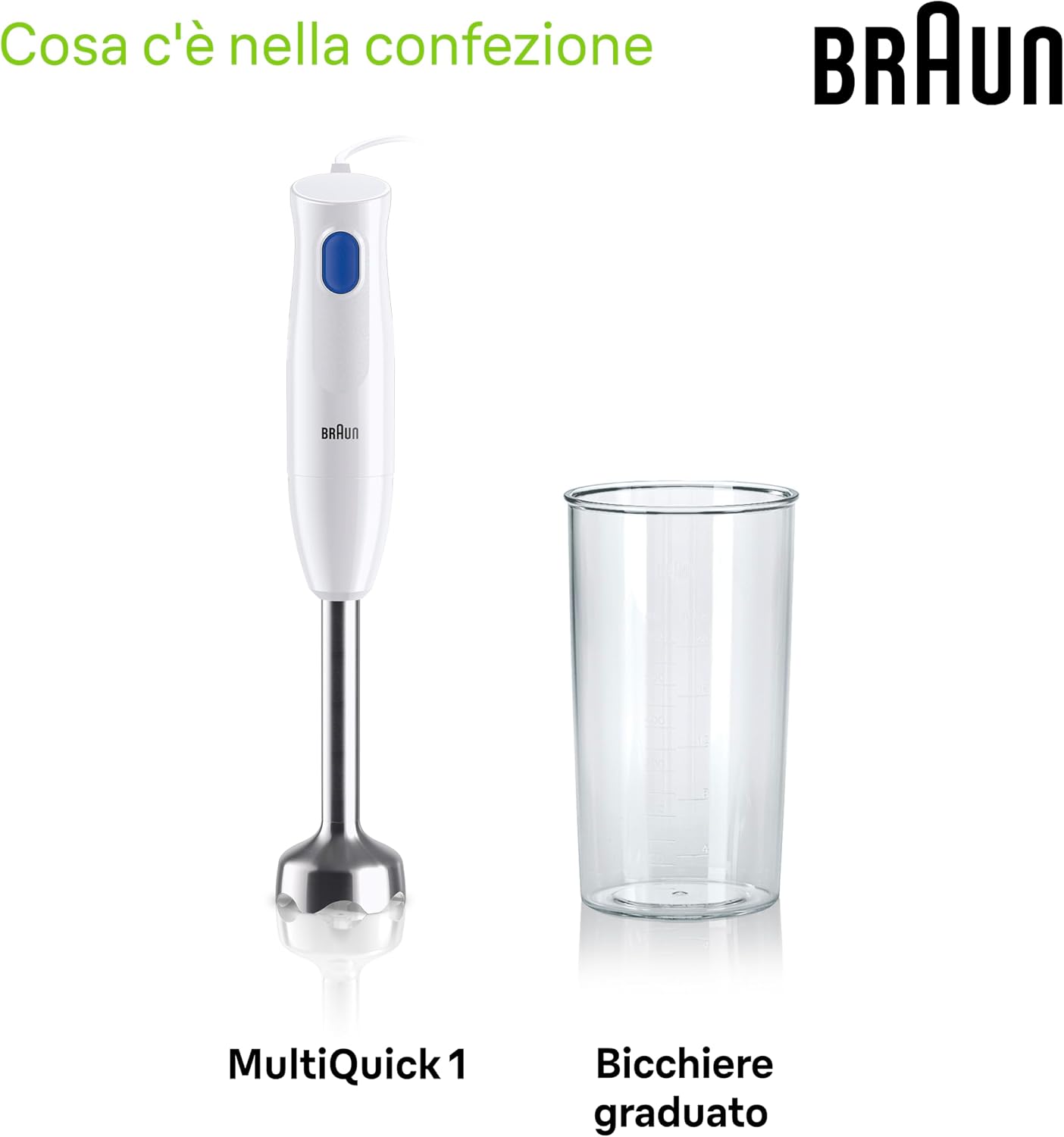 Thumbnail 6 de Braun MultiQuick 1 MQ10.001M: Frullatore a immersione extra leggero con corpo in acciaio e sistema EasyTwist