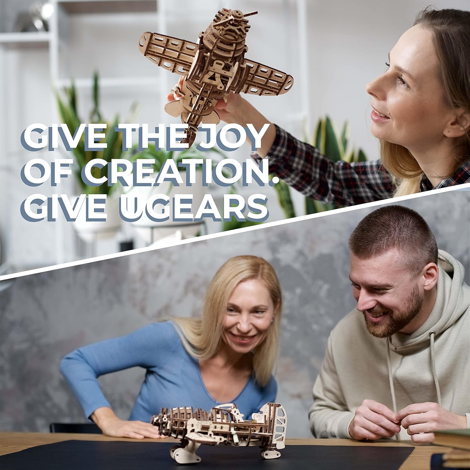 Thumbnail 4 de UGEARS Kit de Construction en Bois Puissant – Avion Frelon Fou (1930s)