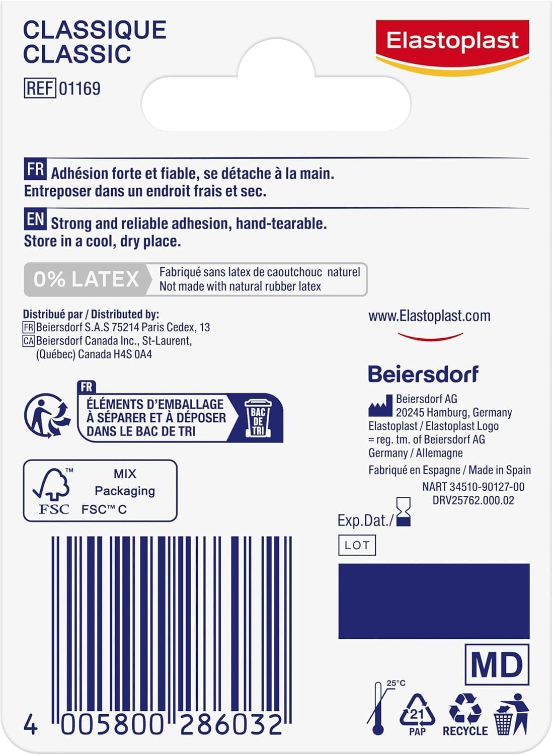 Detalle de Elastoplast Fixing Plaster Roll, 5 m