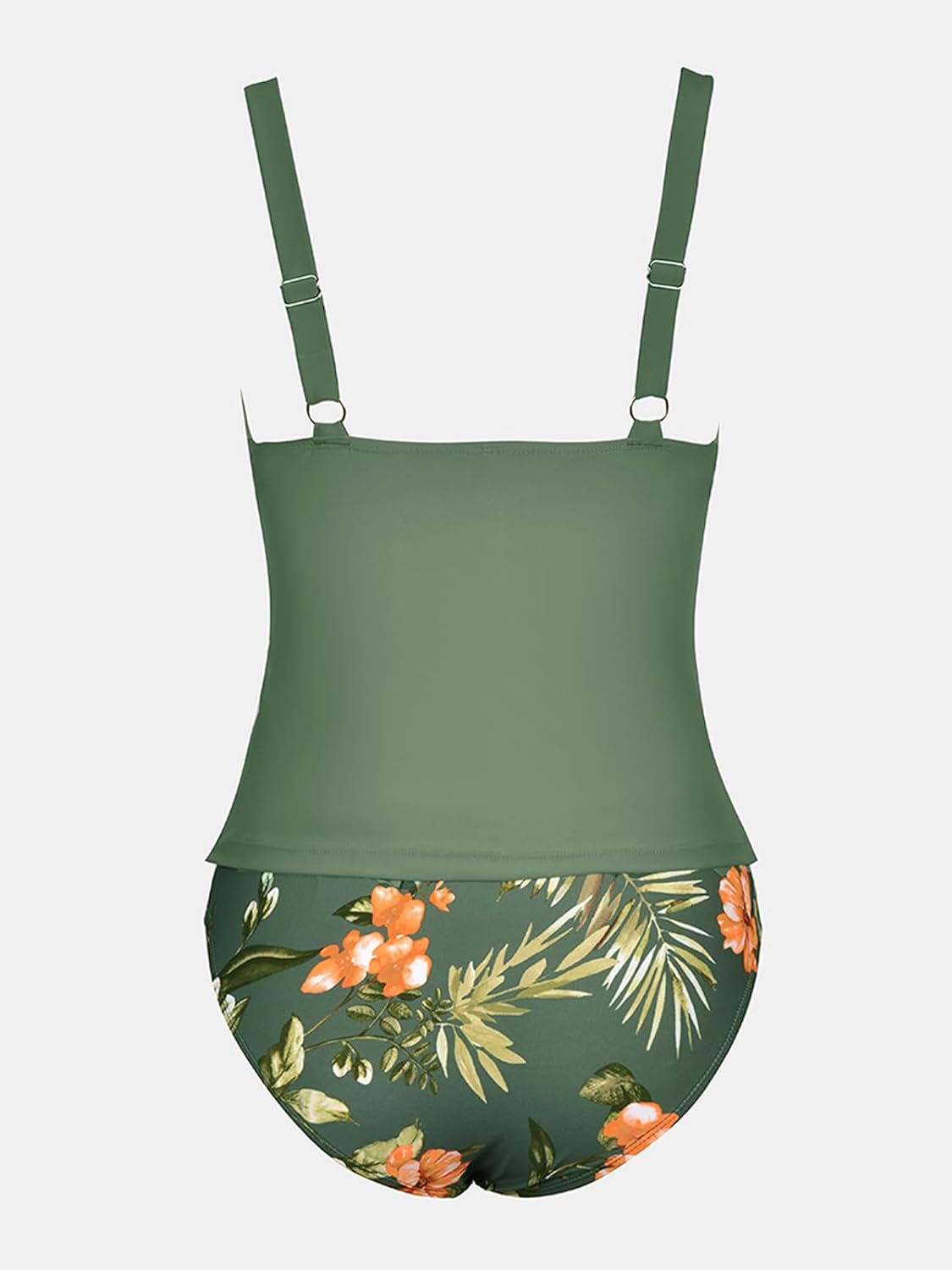 Thumbnail 5 de CUPSHE Damen Tankini Set V-Ausschnitt Wickeloptik – Zweiteiliger Badanzug mit Bauchweg-Raffung