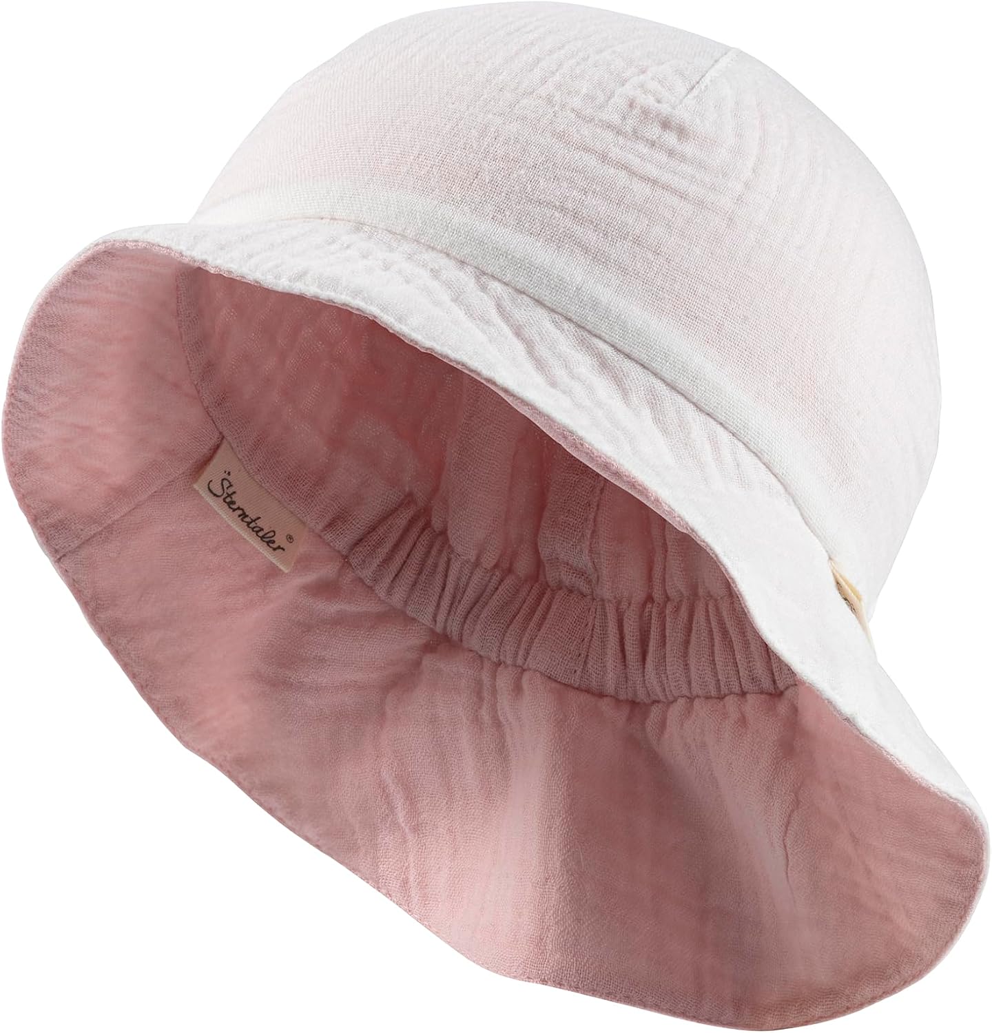 Detalle 2 de Chapeau de Soleil Sterntaler Réversible en Mousseline Unie pour Fille