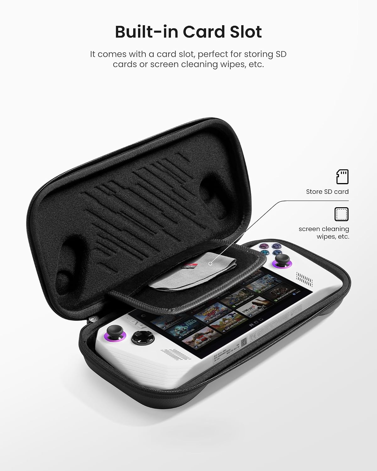Thumbnail 6 de tomtoc Protective Case for ROG Ally X and ROG Ally – slim hard shell travel bag, shockproof, black
