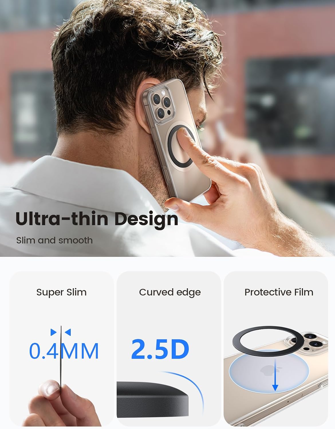 Detalle 2 de Lamicall MagSafe Ring Sticker 4-pack for iPhone/Android
