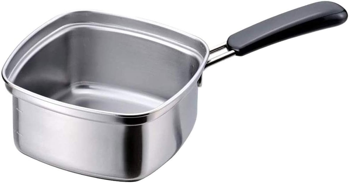 Detalle de 下村企販 33107 角型片手鍋 15cm 1.8L、直火・IH対応のラーメン鍋