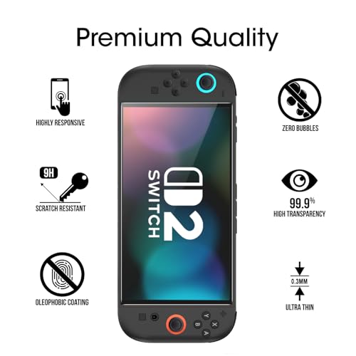 Thumbnail 3 de amFilm Nintendo Switch 2 Protector Vidrio 0.33 mm
