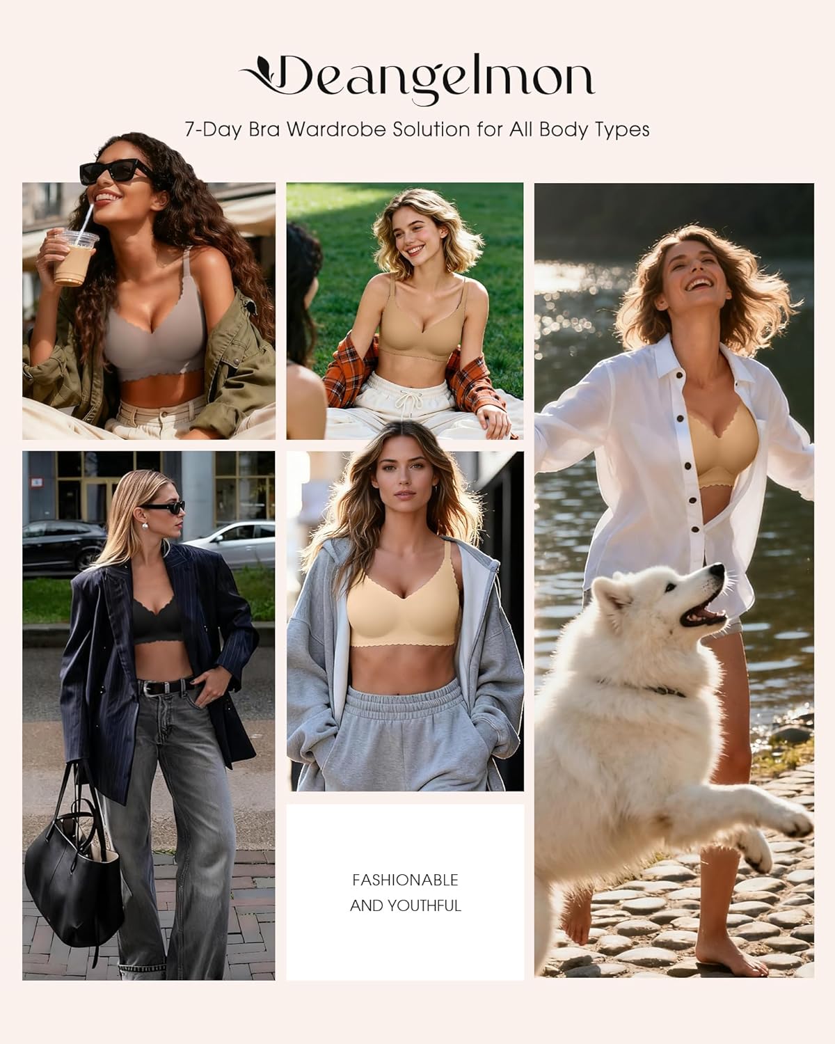 Thumbnail 6 de Seamless Jelly Bras 3-Pack Deep V Wireless Push-Up 🩲