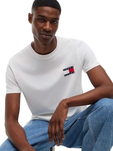 Detalle 2 de Tommy Jeans TJM Slim 2Pack ESS Flag tee EXTDM0DM22143, pack de 2 camisetas multicolor