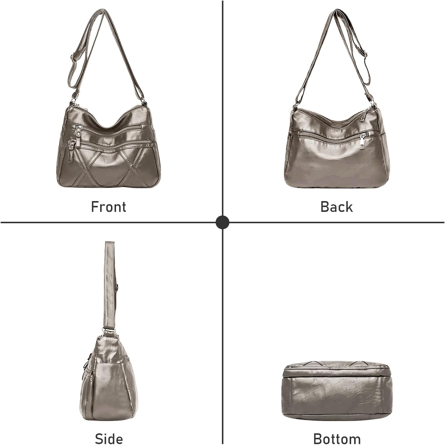 Thumbnail 6 de LassZone Soft PU Leather Crossbody Bag