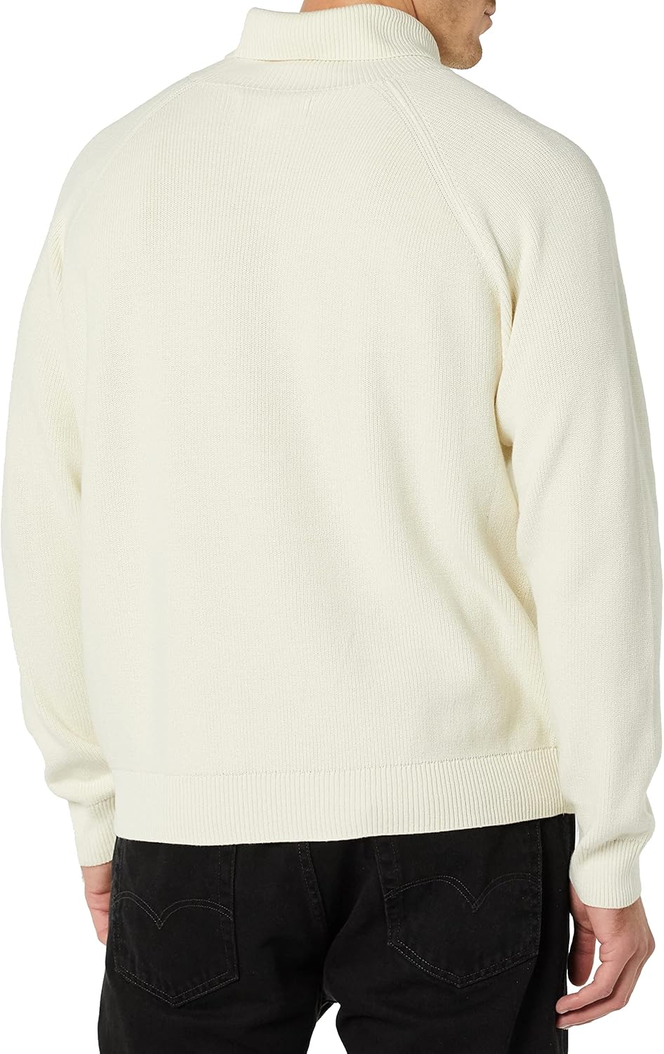 Detalle de Amazon Essentials Men’s 100% Cotton Rib Knit Turtleneck Jumper (Relaxed Fit)