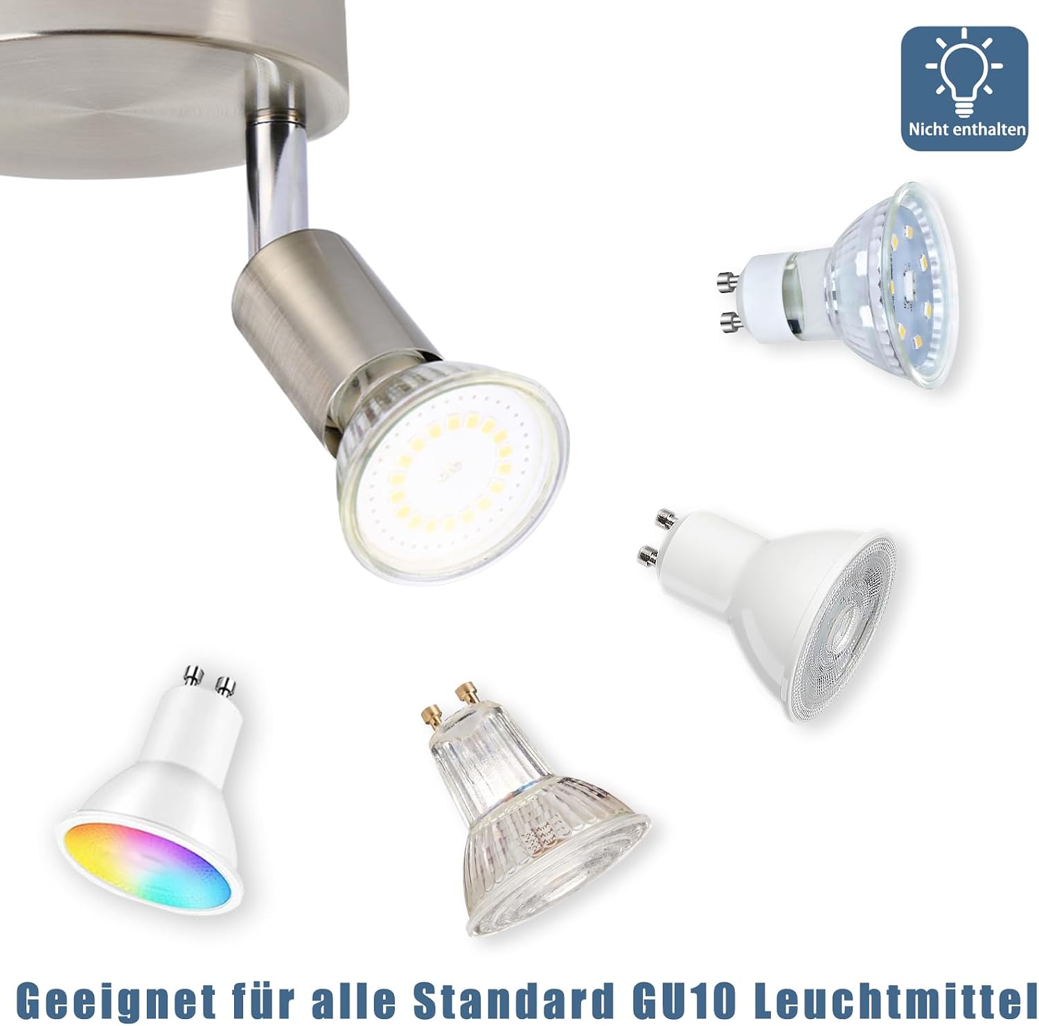 Detalle de Glitzerlife Deckenstrahler 2-flammig GU10