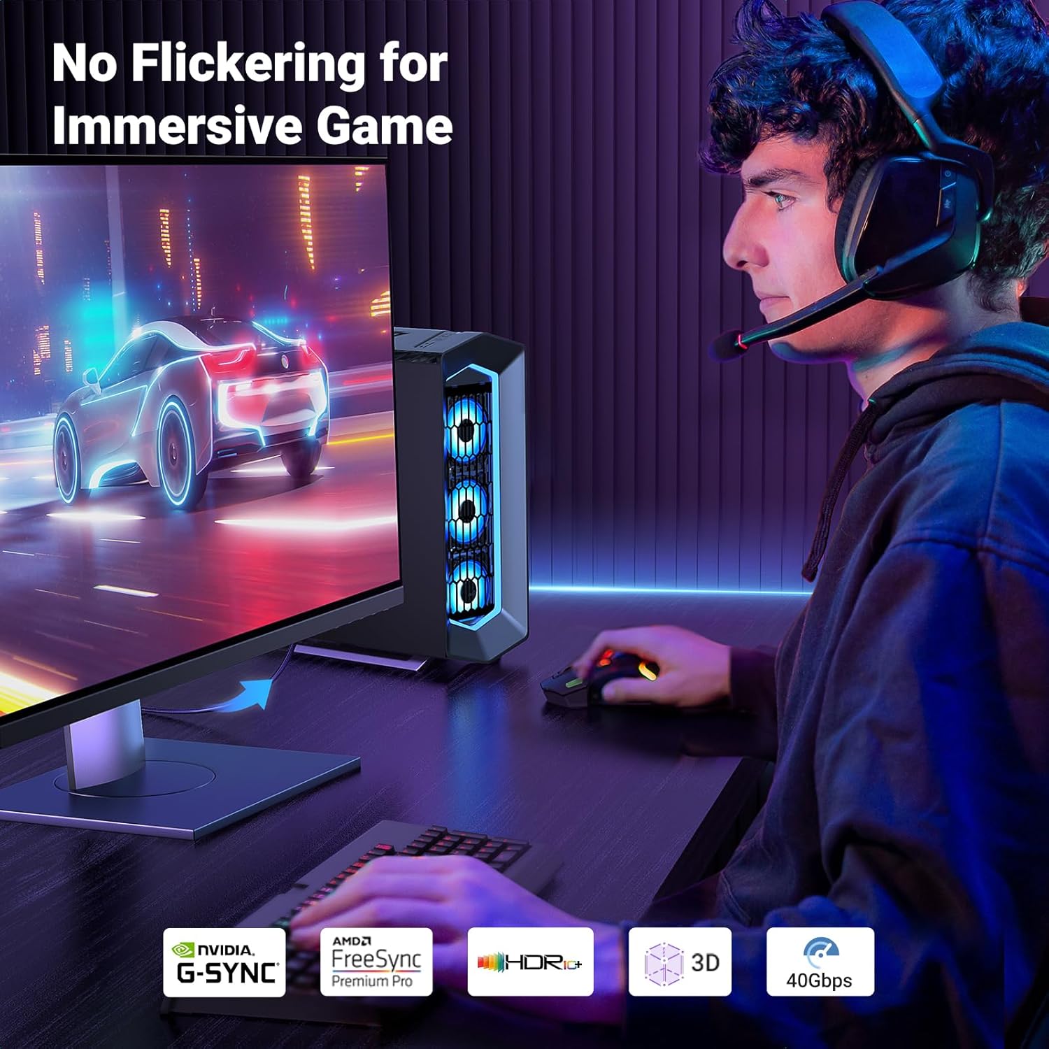 Thumbnail 3 de UGREEN 16K 16FT DisplayPort Cable 2.1 (DP 2.1) — 40Gbps for 8K@240Hz, 4K@240Hz, FreeSync & G-Sync Support