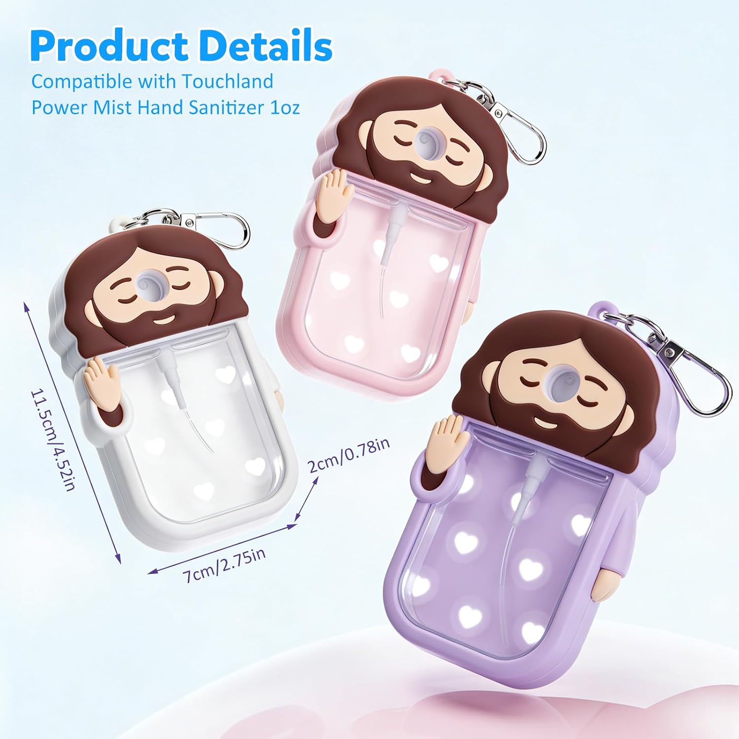 Thumbnail 2 de Cornholepy Silicone Case for Touchland Spray Bottles, 30 mL Holder with Clip