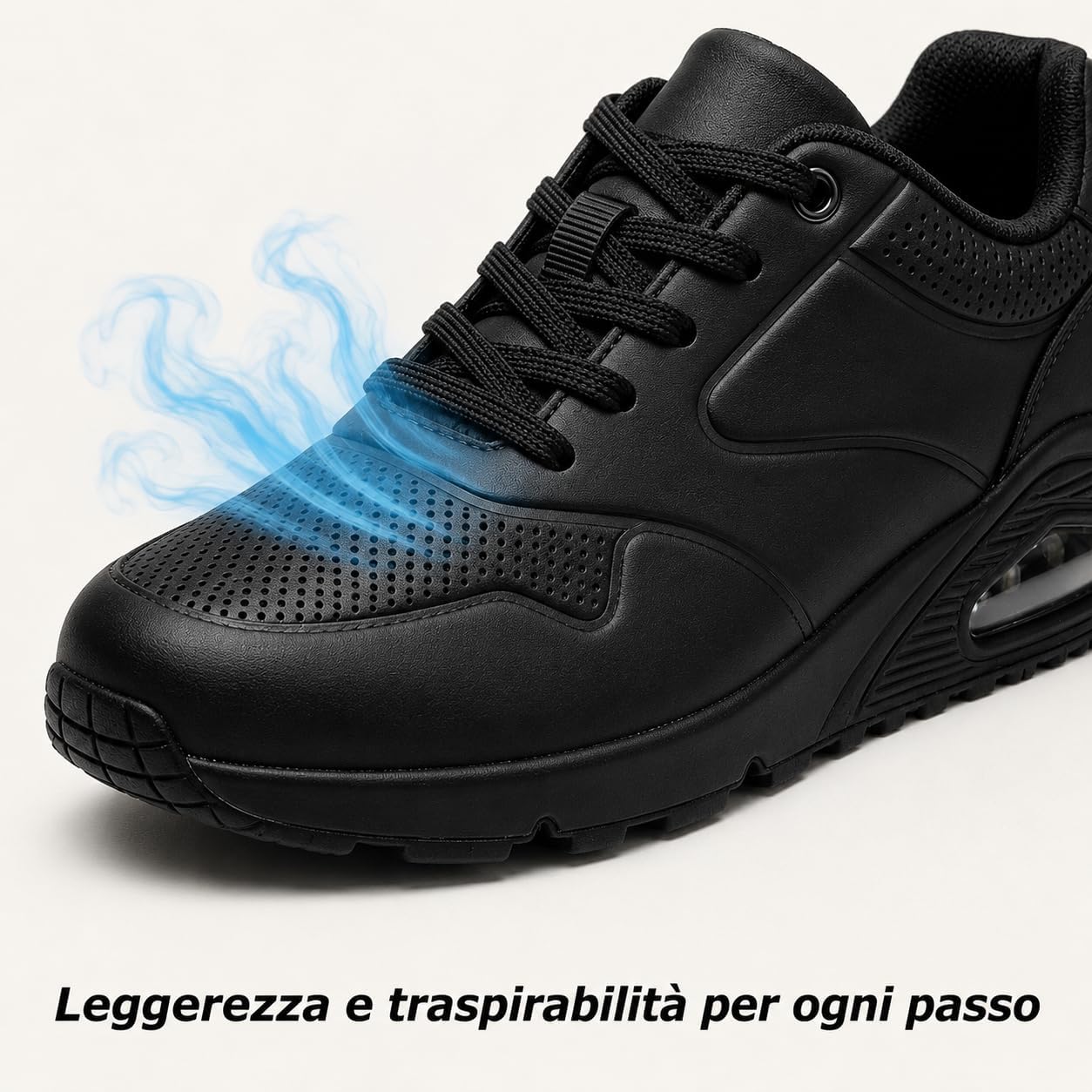 Thumbnail 4 de JOMIX damessneakers van kunstleer met verstelbare veters en ventilatiegaten