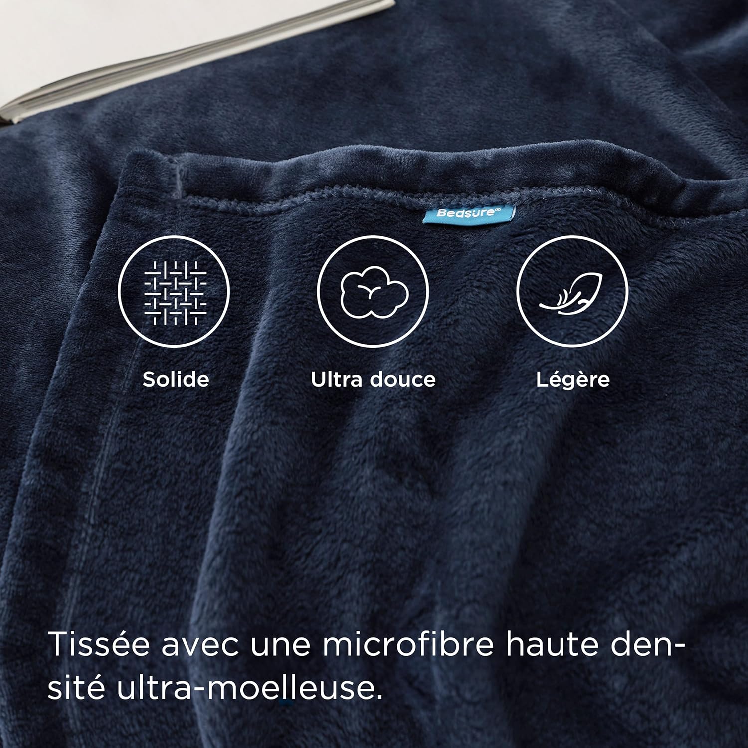 Thumbnail 3 de BEDSURE Kuscheldecke Flauschig – XL Fleecedecke 150x200 cm in Blau Navy