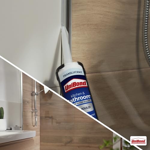 Detalle de UniBond Kitchen and Bathroom Mould-Resistant Transparent Sealant, 280 ml