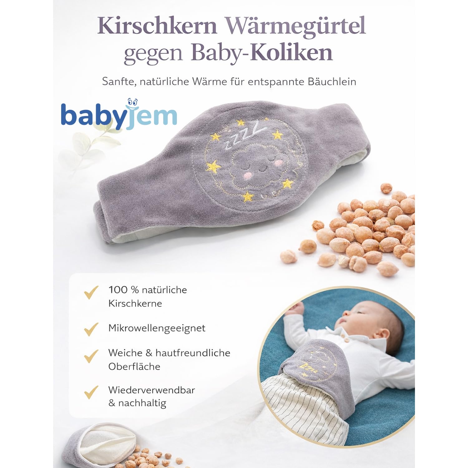 Thumbnail 5 de Babyjem Kirschkernkissen verstellbar 0–2 Jahre