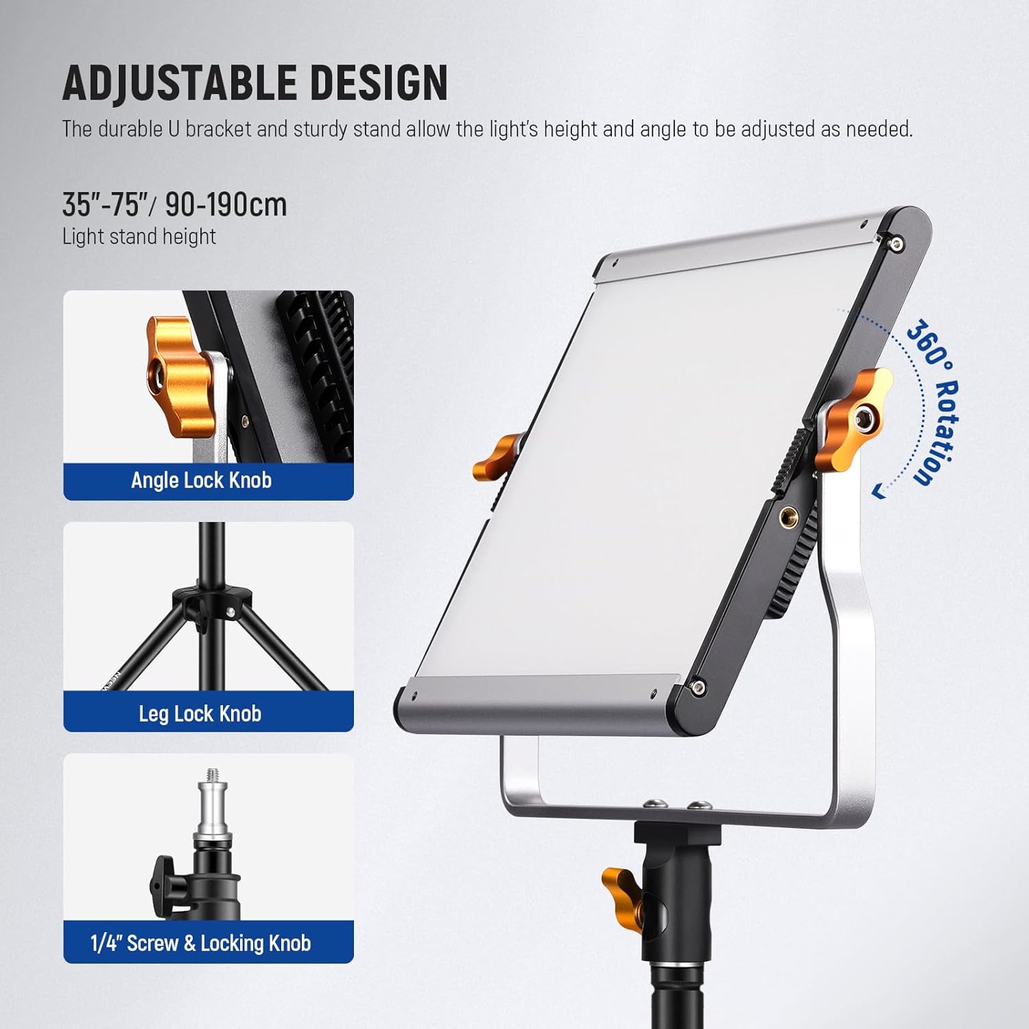 Thumbnail 4 de Neewer 480 LED Bi‑Color Video Light Kit 5600K